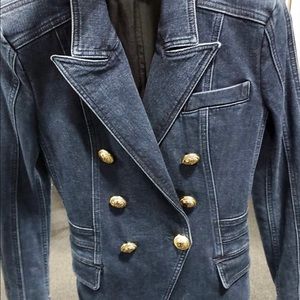 Balmain NWT DENIM BLAZER SZ34